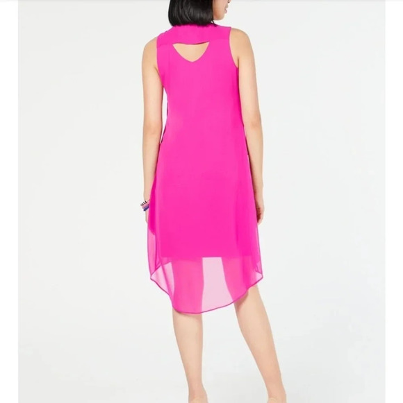 I.N.C  V-Neck Sleeveless Low High Hem Dress - Picture 2 of 10